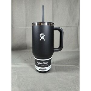 New Hydro Flask 32oz All Around Travel Straw Black Tumbler W/Straw